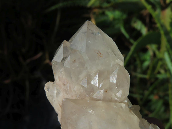 Natural Smokey Phantom Quartz Clusters x 4 From Lwena, Congo - TopRock