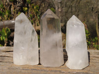 Polished Clear Quartz Crystal Points  x 6 From Madagascar