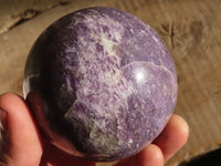 Polished Purple Lepidolite Spheres With Pink Tourmaline  x 2 From Madagascar