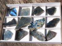 Polished One Side Polished Labradorite Slabs  x 6 From Madagascar - TopRock