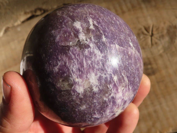 Polished Purple Lepidolite Spheres With Pink Tourmaline  x 2 From Madagascar