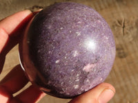 Polished Purple Lepidolite Spheres With Pink Tourmaline  x 2 From Madagascar