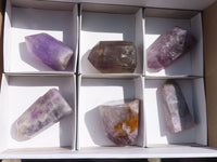 Polished Window Amethyst Points  x 6 From Madagascar - TopRock