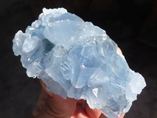 Natural Blue Celestite Crystal Specimens  x 3 From Sakoany, Madagascar - Toprock Gemstones and Minerals 