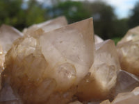 Natural Smokey Phantom Quartz Cluster With A Custom Made Metal Stand x 1 From Luena, Congo - TopRock