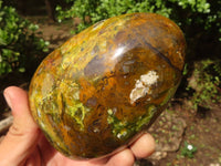 Polished Green Opal Standing Free Forms  x 3 From Madagascar - Toprock Gemstones and Minerals 