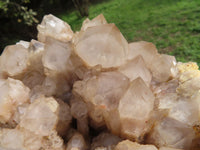 Natural Smokey Phantom Quartz Cluster With A Custom Made Metal Stand x 1 From Luena, Congo - TopRock