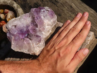 Natural Jacaranda Amethyst Clusters  x 2 From Zambia - Toprock Gemstones and Minerals 