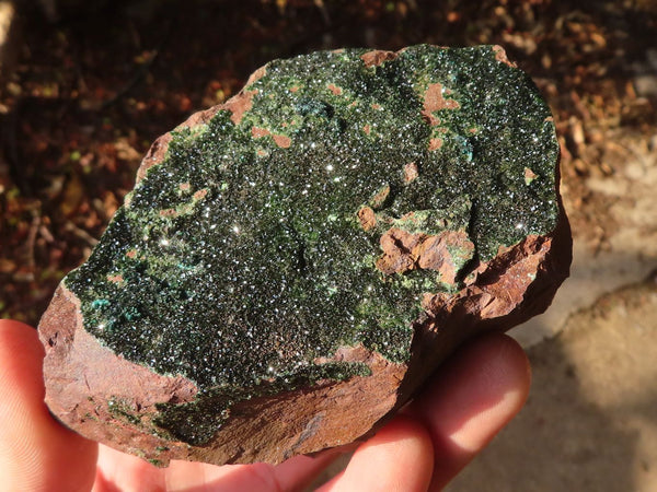 Natural Rare Libethenite Crystals On Dolomite Matrix Specimens x 2 From Likasi, Congo