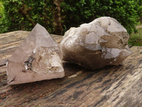 Natural Large Smokey Quartz Crystals  x 2 From Mulanje, Malawi - TopRock