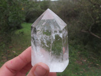 Polished Gorgeous Trio Of Semi Optic Quartz Crystals With Rainbow Inclusions  x 3 From Madagascar - TopRock