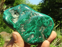 Polished Malachite Free Forms With Stunning Flower & Banding Patterns x 6 From Congo - TopRock