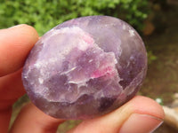 Polished Mini Purple Lepidolite Palm Stones  x 20 From Madagascar - Toprock Gemstones and Minerals 