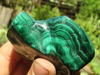 Polished Malachite Free Forms With Stunning Flower & Banding Patterns x 6 From Congo - TopRock