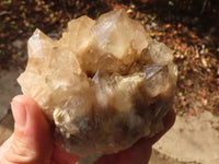 Natural Cascading White Phantom Smokey Quartz Clusters x 6 From Luena, Congo