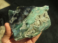 Polished On One Side Emerald Mtorolite Plates x 3 From Mutorashanga, Zimbabwe