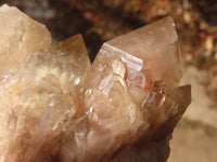 Natural Cascading White Phantom Smokey Quartz Clusters x 6 From Luena, Congo