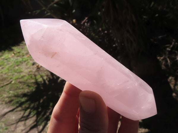 Polished Pink Rose Quartz Double Terminated Points  x 6 From Madagascar - TopRock