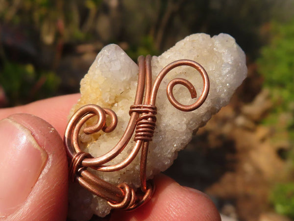 Natural Copper Wire Wrapped Spirit Quartz Crystals x 8 From Boekenhouthoek, South Africa