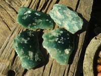 Polished One Side Polished Emerald Mtorolite Plates  x 4 From Zimbabwe - Toprock Gemstones and Minerals 