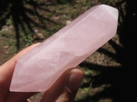 Polished Pink Rose Quartz Double Terminated Points  x 6 From Madagascar - TopRock