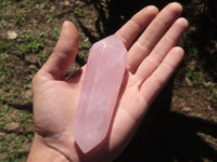 Polished Pink Rose Quartz Double Terminated Points  x 6 From Madagascar - TopRock