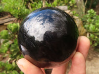 Polished Schorl Black Tourmaline Spheres  x 3 From Madagascar - Toprock Gemstones and Minerals 