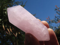 Polished Pink Rose Quartz Double Terminated Points  x 6 From Madagascar - TopRock