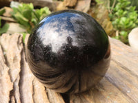 Polished Schorl Black Tourmaline Spheres  x 3 From Madagascar - Toprock Gemstones and Minerals 