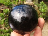 Polished Schorl Black Tourmaline Spheres  x 3 From Madagascar - Toprock Gemstones and Minerals 