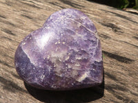 Polished Purple Lepidolite Hearts With Pink Rubellite On Some  x 6 From Madagascar - TopRock