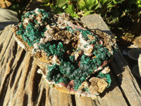 Natural Rare Ball Malachite On Drusy Quartz & Dolomite Matrix  x 1 From Kambove, Congo - Toprock Gemstones and Minerals 