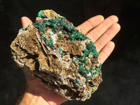 Natural Rare Ball Malachite On Drusy Quartz & Dolomite Matrix  x 1 From Kambove, Congo - Toprock Gemstones and Minerals 