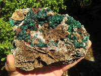 Natural Rare Ball Malachite On Drusy Quartz & Dolomite Matrix  x 1 From Kambove, Congo - Toprock Gemstones and Minerals 