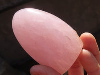 Polished Pink Rose Quartz Standing Free Forms x 6 From Antsirabe, Madagascar