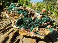 Natural Rare Ball Malachite On Drusy Quartz & Dolomite Matrix  x 1 From Kambove, Congo - Toprock Gemstones and Minerals 