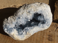 Natural Blue Celestite Geode Specimen  x 1 From Sakoany, Madagascar