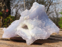 Natural Etched Blue Chalcedony Specimens  x 12 From Nsanje, Malawi