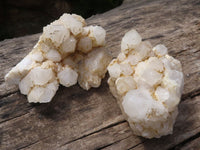 Natural Cathedral Window Etched Candle Quartz Clusters  x 2 From Ambatondrazaka, Madagascar - TopRock