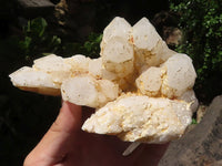 Natural Cathedral Window Etched Candle Quartz Clusters  x 2 From Ambatondrazaka, Madagascar - TopRock