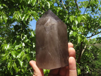 Polished Large Smokey Quartz Points  x 2 From Madagascar - TopRock