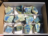 Natural Azurite & Malachite On Dolomite Specimens  x 12 From Kaokoveld, Namibia - Toprock Gemstones and Minerals 