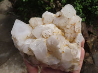 Natural Cathedral Window Etched Candle Quartz Clusters  x 2 From Ambatondrazaka, Madagascar - TopRock