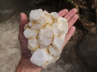 Natural Cathedral Window Etched Candle Quartz Clusters  x 2 From Ambatondrazaka, Madagascar - TopRock