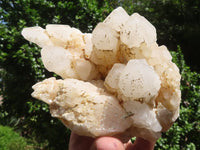 Natural Cathedral Window Etched Candle Quartz Clusters  x 2 From Ambatondrazaka, Madagascar - TopRock