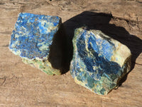 Natural Azurite & Malachite On Dolomite Specimens  x 12 From Kaokoveld, Namibia - Toprock Gemstones and Minerals 