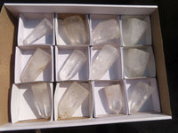 Polished Clear Quartz Crystal Points x 12 From Madagascar