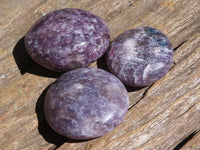 Polished Small Purple Lepidolite Palm Stones  x 20 From Madagascar - Toprock Gemstones and Minerals 