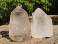 Polished Clear Quartz Crystal Points x 12 From Madagascar