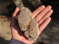 Natural Cascading Smokey Quartz Clusters x 3 From Luena, Congo